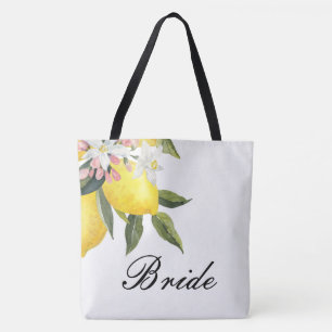 BRIDE TOTE BACK WITH LEMONS BAG