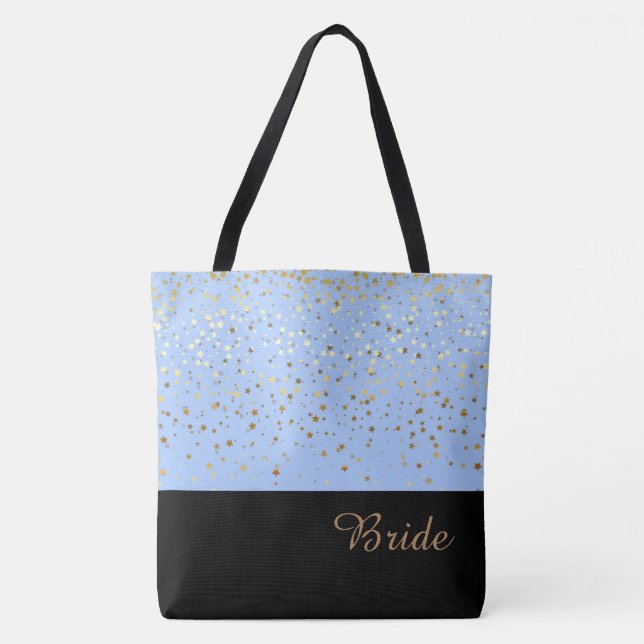 Bride Tote Bag Petite Golden Stars (Front)