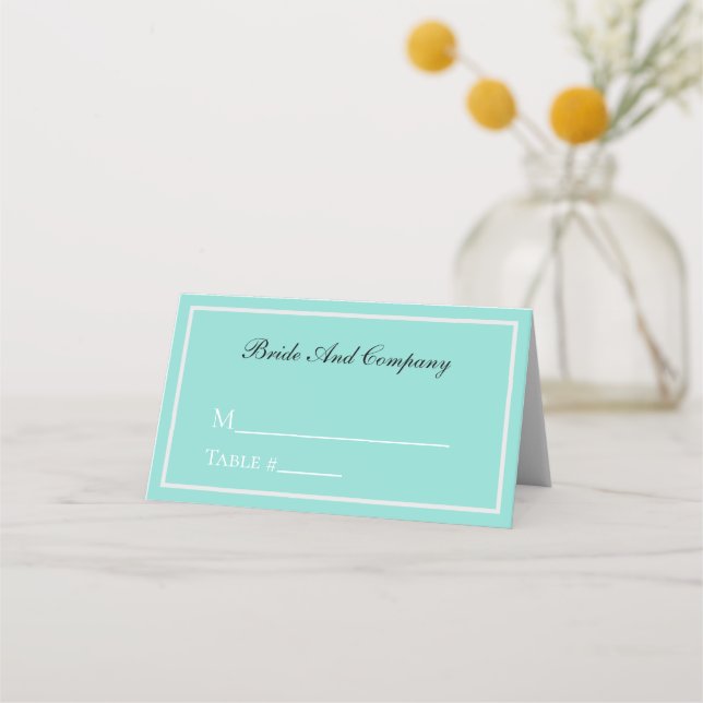 Bride Touch Silver Wedding Suite Elegant Party Place Card (Front)