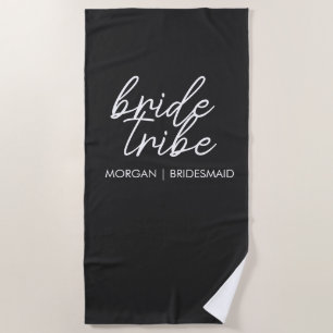 Bride Tribe   Bachelorette Bridesmaid Modern Beach Towel