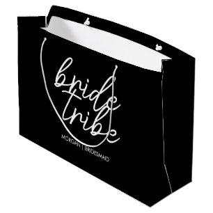 Bride Tribe Bachelorette Bridesmaid Modern Large Gift Bag