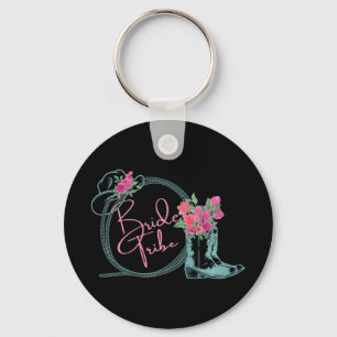 Bride Tribe Bachelorette Nashville Country Coastal Key Ring