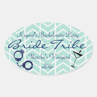 Bride Tribe Bachelorette Party Oval Sticker