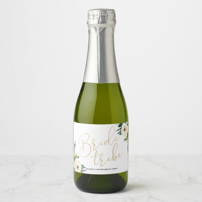 Bride Tribe Bachelorette Sparkling Wine Label (Front)