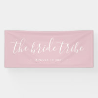 Bride Tribe Blush Pink Wedding Banner
