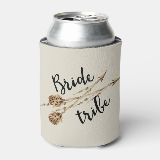 Bride Tribe Boho Arrows Personalised Can Cooler (Can Front)