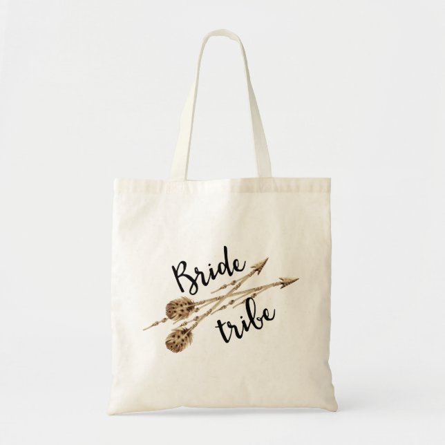 Bride Tribe Boho Arrows Tote Bag (Front)