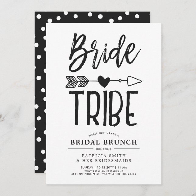 Bride Tribe | Bridal Brunch Wedding Invitation (Front/Back)