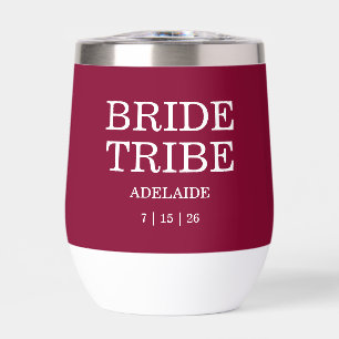 Bride Tribe Bridal Party Cranberry Red