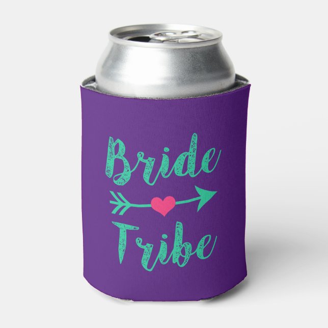 Bride Tribe Bridesmaid can cooler (Can Front)