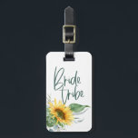 Bride Tribe Bridesmaid Sunflower Eucalyptus Rustic Luggage Tag<br><div class="desc">Celebrate your bride tribe and travel in style with these fun sunflower luggage tags.
artwork/graphics by ReachDreams.etsy.com</div>
