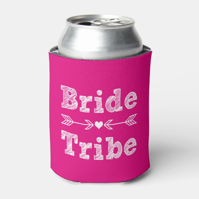Bride Tribe Bridesmaid women's Can Cooler (Can Front)