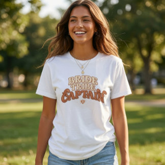 Bride Tribe Captain Retro | Bachelorette Party T-Shirt