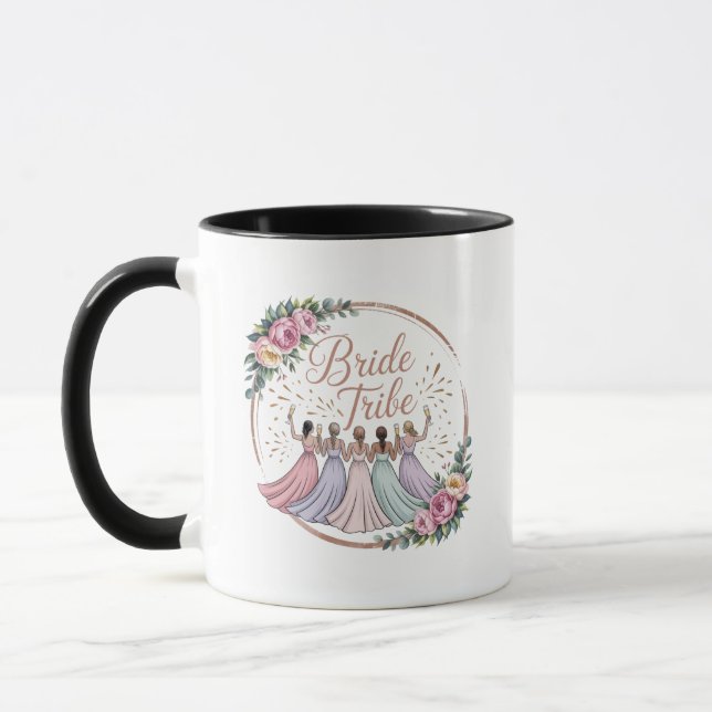 Bride Tribe Custom Name Bachelorette Party  Mug (Left)