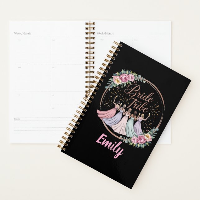 Bride Tribe Custom Name Bachelorette Party  Planner (Display)
