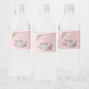 Bride Tribe Custom Name Bachelorette Party Water Bottle Label