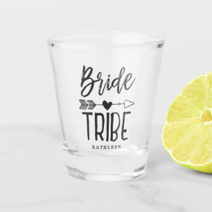 Bride Tribe Custom Name Bridesmaid Shot Glass