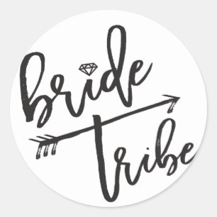 Bride Tribe Diamond Bridal Party Wedding Stickers