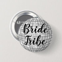 Bride Tribe Disco Ball Pin