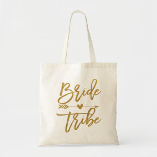 Bride Tribe faux gold foil bridesmaid gift Tote Bag