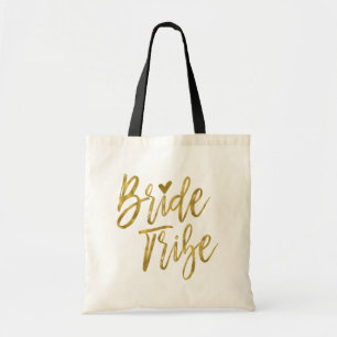 Bride Tribe Faux Gold Foil Wedding Party Bag