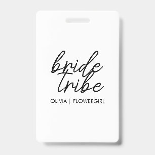 Bride Tribe Flower Girl ID Badge