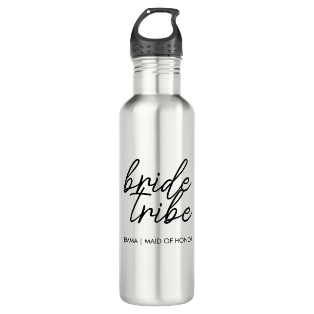 Bride Tribe | Modern Bridesmaid Personalised 710 Ml Water Bottle (Front)