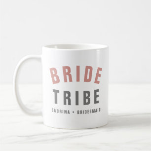 Bride Tribe   Modern Pink Bachelorette Bridesmaid Coffee Mug