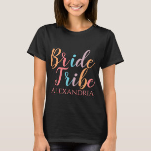 Bride Tribe Modern Typography Bachelorette T-Shirt