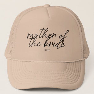 Bride Tribe   Mother of the Bride Modern Monogram Trucker Hat