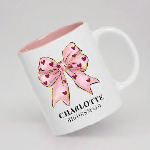 Bride Tribe Mug Pink Custom Bridal Party Keepsake