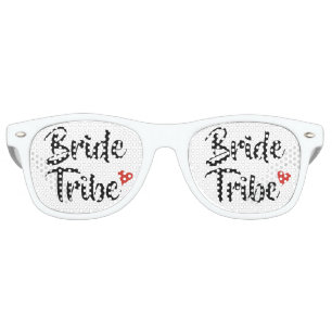 Bride Tribe Red Heart Retro Sunglasses