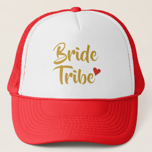 Bride Tribe Red Heart Trucker Hat
