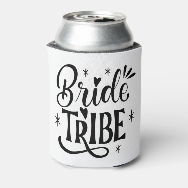 Bride Tribe Sparkle Script Can Cooler (Can Back)