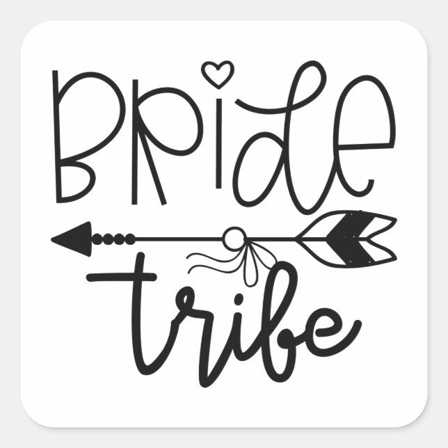 Bride Tribe Square Sticker (Front)