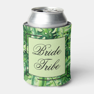 Bride Tribe Trendy Tropical Bachelorette Party Can Cooler