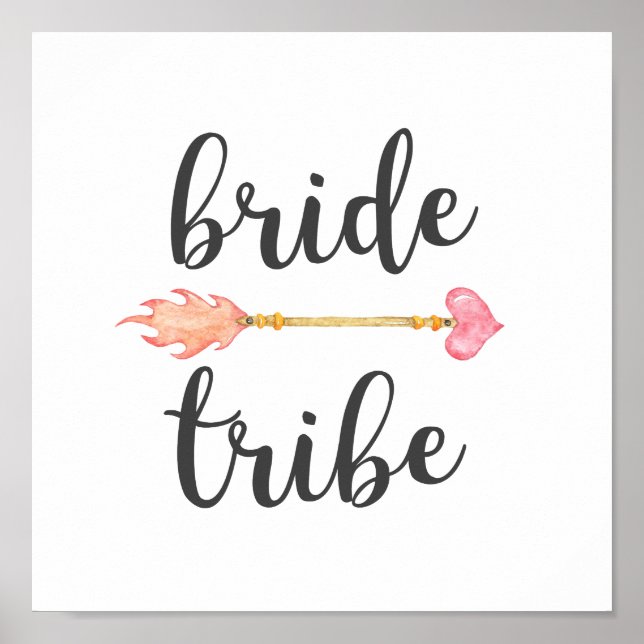 Bride Tribe Tribal Heart Arrow Poster (Front)