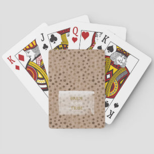 Bride Tribe Wedding DATE Rustic Modern Dots Fun Playing Cards