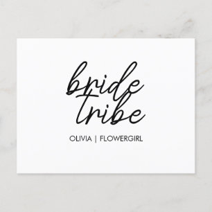 Bride Tribe   Wedding Flower Girl Modern Postcard