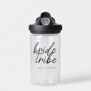 Bride Tribe   Wedding Flower Girl Modern Water Bottle