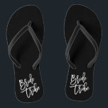 Bride Tribe White Script Thongs<br><div class="desc"></div>