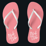 Bride Tribe White Script Thongs<br><div class="desc"></div>