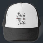 Bride Tribe with Arrow Trucker Hat<br><div class="desc">Great bridal party gift for your bride tribe. You can sport them the day of the wedding or on a night out in the town.</div>