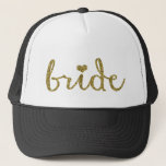 Bride Trucker's Hat Wedding Bachelorette Hat<br><div class="desc">perfect for the bride for her bachelorette or honemoon</div>