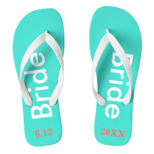 Bride Turquoise Blue Thongs