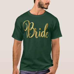 Bride Wedding Bachelorette Party Groom Script T-Shirt