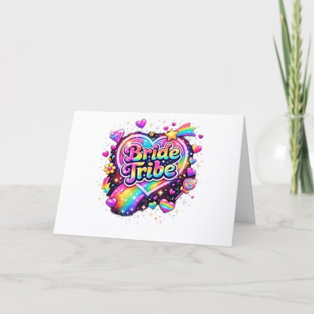 Bride Wedding Brides Maids Bachelorette Party Thank You Card (Front)