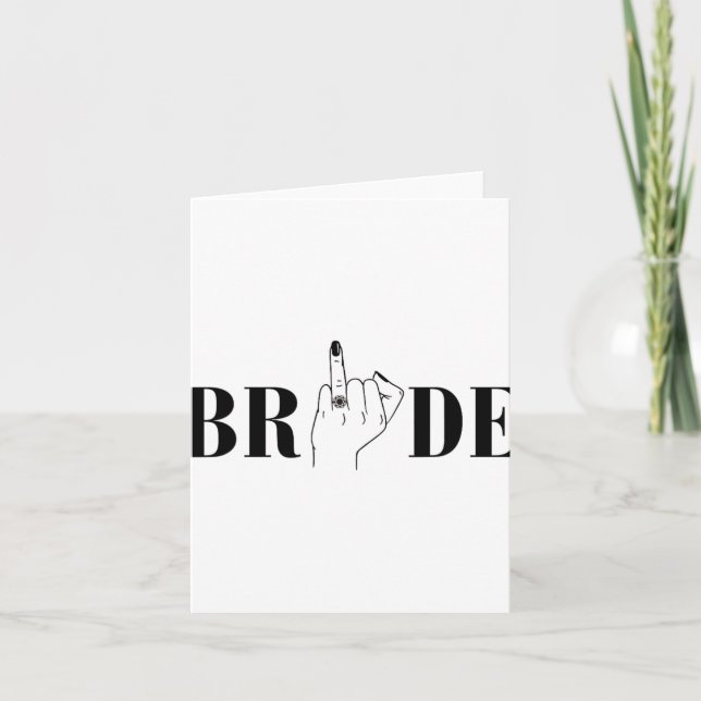Bride Wedding Bridesmaid Squad Bachelorette Party  Card (Front)