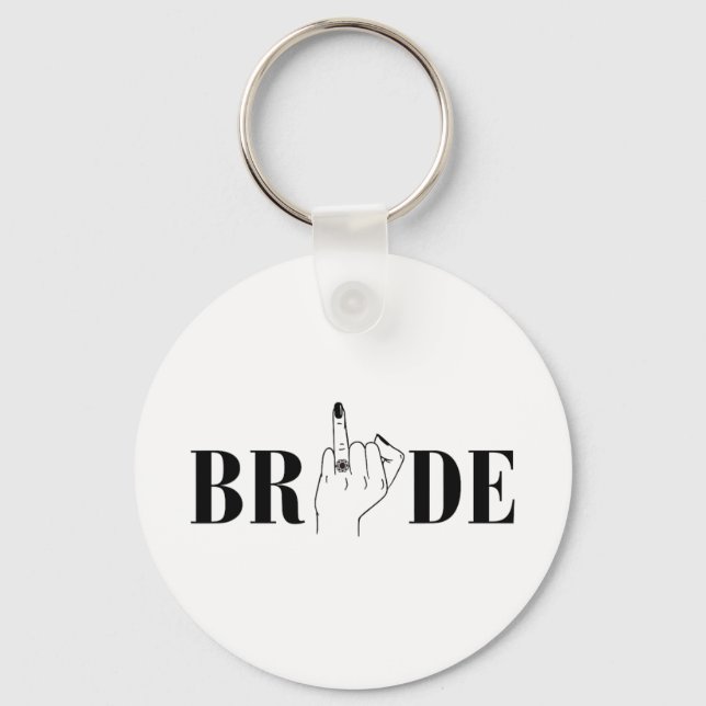 Bride Wedding Bridesmaid Squad Bachelorette Party  Key Ring (Front)