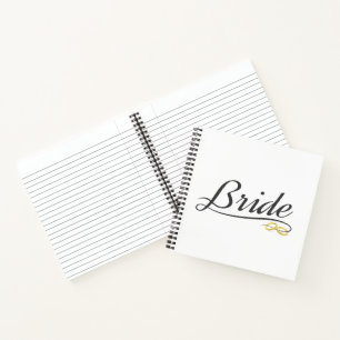 Bride Wedding Calligraphy Guestbook Notebook